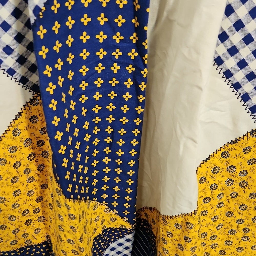 Vintage Keyloun Patchwork Cotton Maxi Dress - image 6